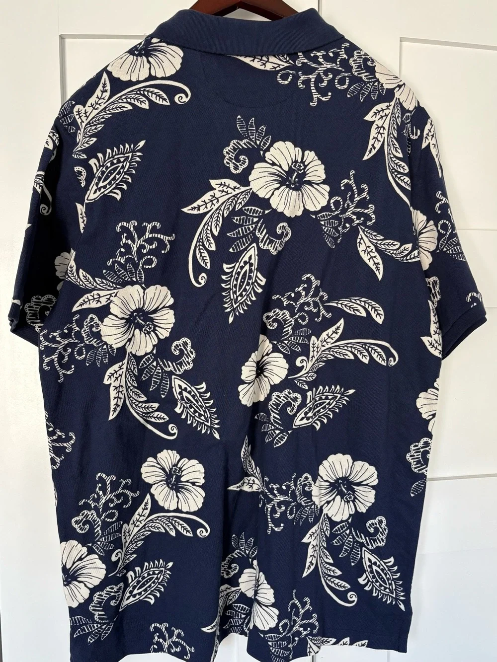 Polo Ralph Lauren Hibiscus-Print Mesh Polo Shirt Floral Men’s Size XL